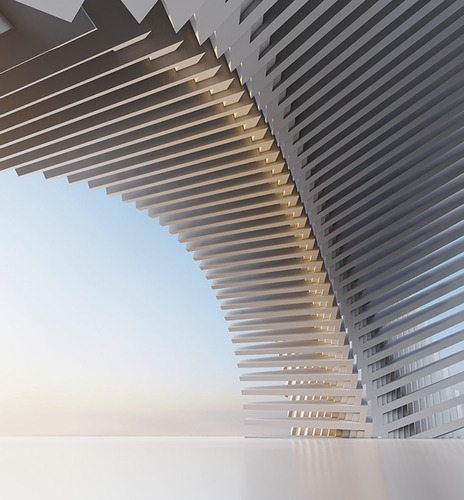 visuel architecture 3d abstrait arche